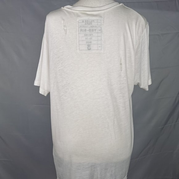 Filles A Papa Distressed T-Shirt Size L - Picture 3 of 5